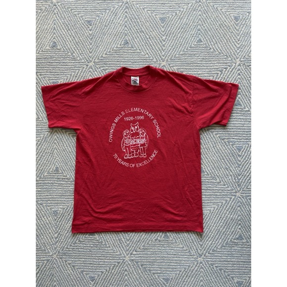 The Unbranded Brand Other - Owings Mills Elementary Vintage Single Stitch T-Shirt 1996 - Large - Red